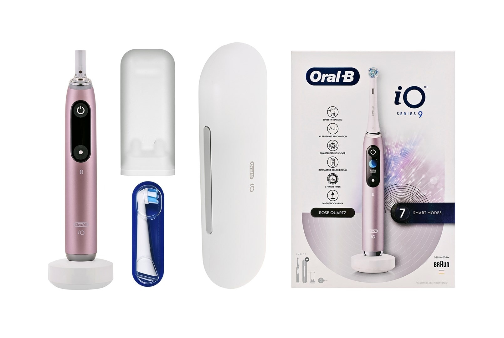 Braun Oral-B iO Series 9 Rose Quartz - Electric Toothbrush with iO Technology