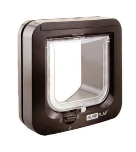 SureFlap Brown Cat Flap - made of plastic battery powered