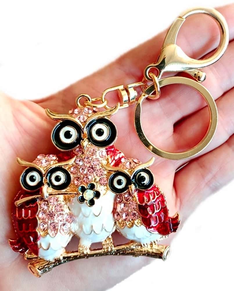 Owl Keychain - decorative accessory for keys and bag