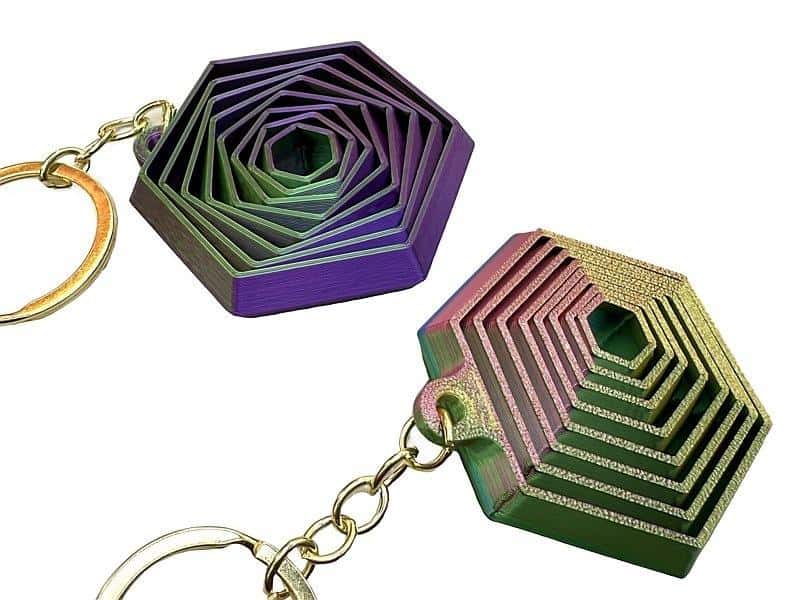 3D Puzzle Keychain Color Mix - creative gadget
