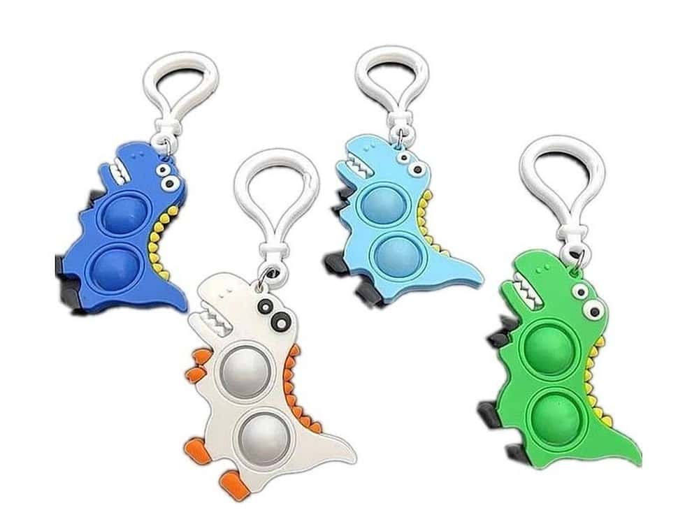 Anti-stress keychain dinosaur MIX colors - perfect as a gift