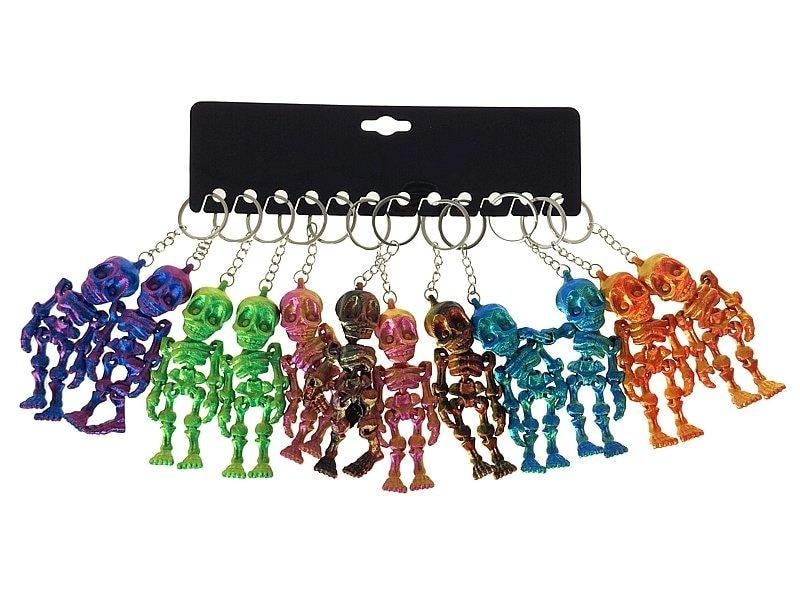 Skeleton Keychain - 12-piece set - add a dark accent!
