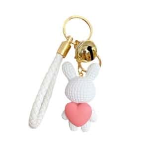 Ecarla Keychain Rabbit White - Charming decoration for keys