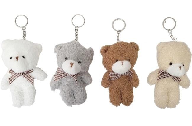 Bear Keychain MIX - Plush keychain with bow