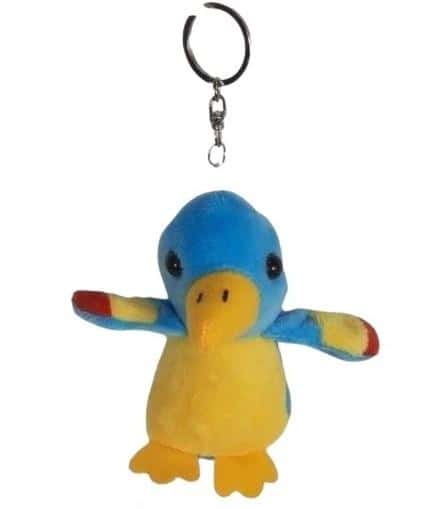 Keychain parrot blue 8cm - decorative accessory for keys