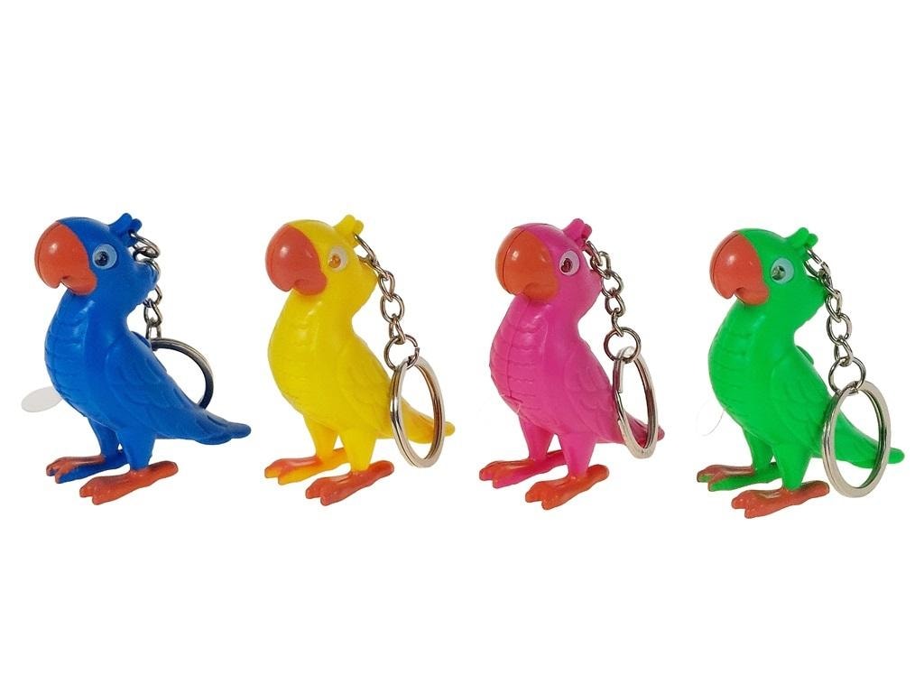 Parrot Keychain Light Sound - 24 pieces of great fun