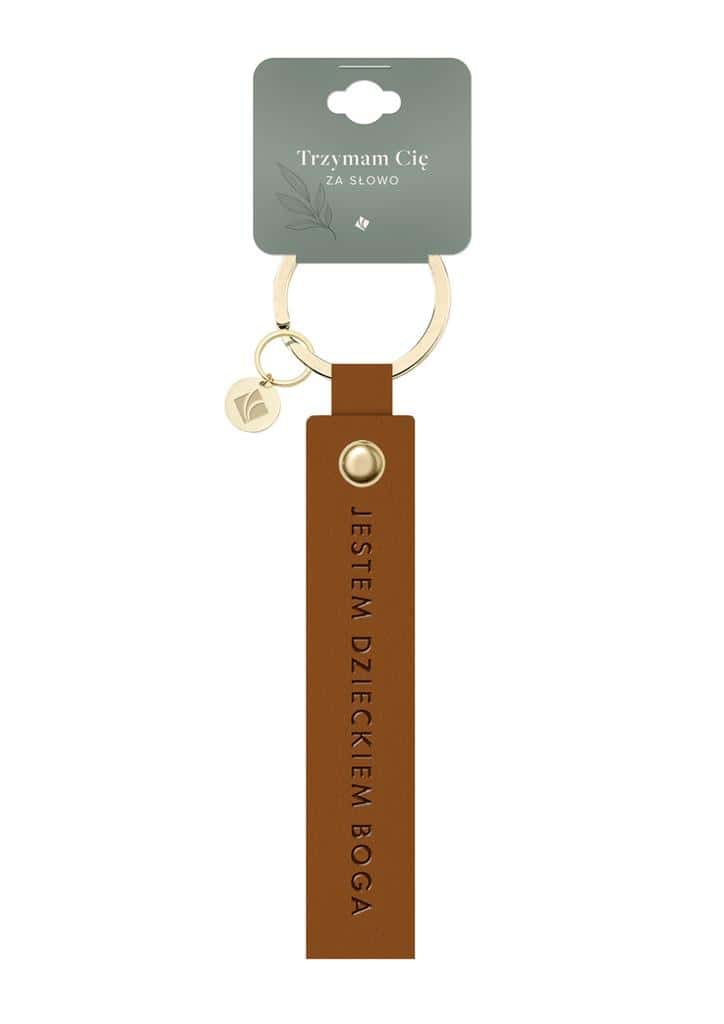 Szaron Leather Keychain - I am a child of God - elegant accessory