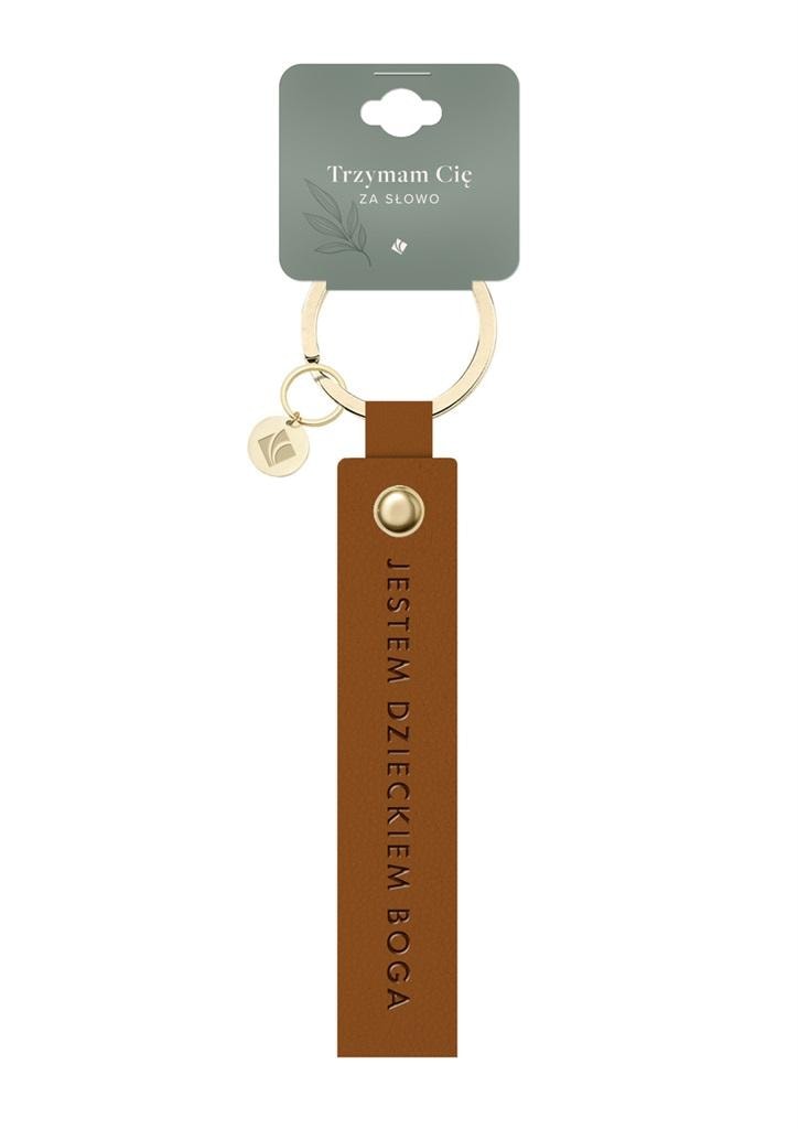 Szaron Leather Keychain - I am a child of God - elegant accessory