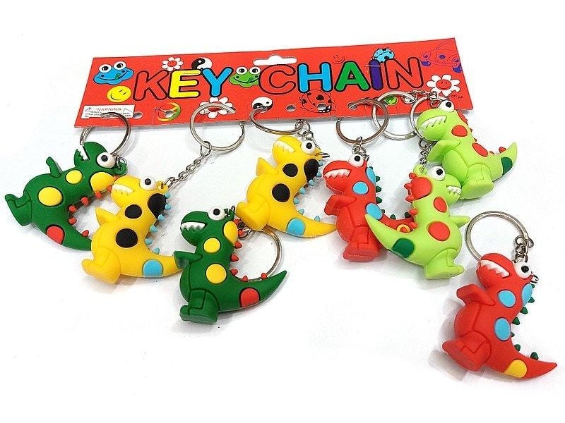 Silicone dragon keychain - set of 12 cute keychains