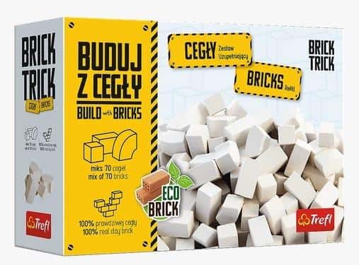 Brick Trick Castle bricks white - 70 pieces for creative builders
