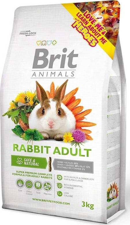 Brit Animals Rabbit Adult - Complete food for rabbits 3 kg