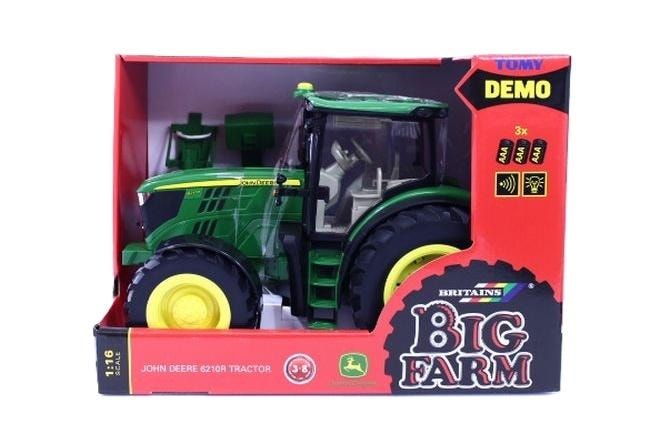 TOMY Britains John Deere 6210R - Tractor with light and sound for little farmers