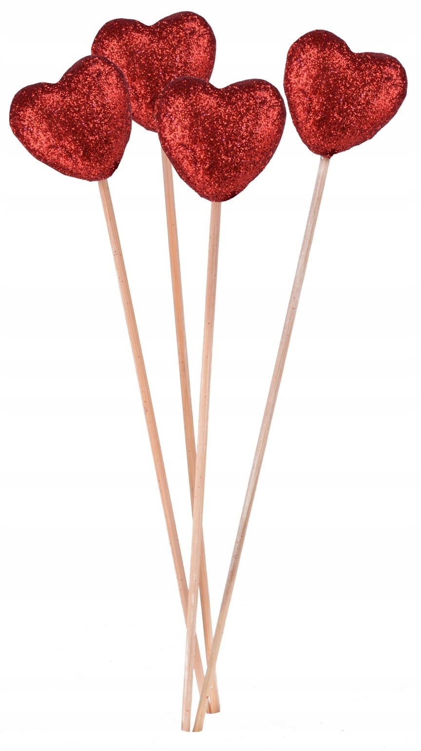 Glitter hearts on a stick - Decoration full of sparkle