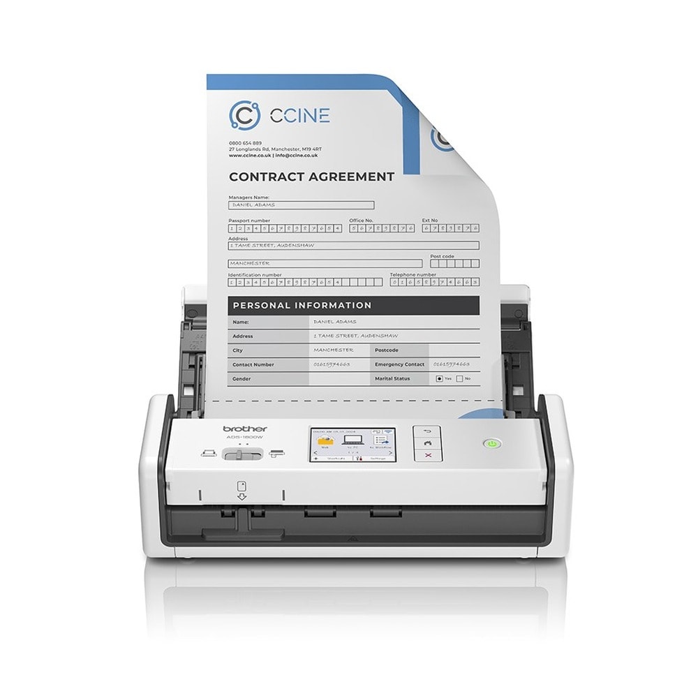 Brother ADS-1800W Scanner A4 - fast document scanning