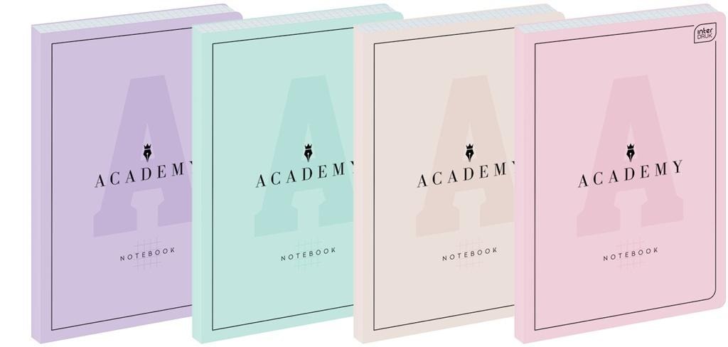 Academy Pastel Notebook B5/128K squared - 5 pcs perfect for school
