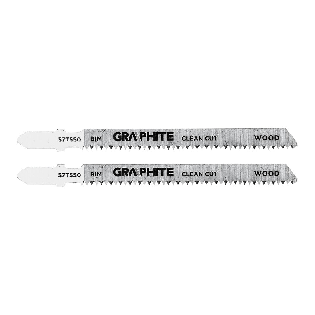 GRAPHITE Jigsaw blade 15 TPI BIM T-shank 2 pieces - clean cut