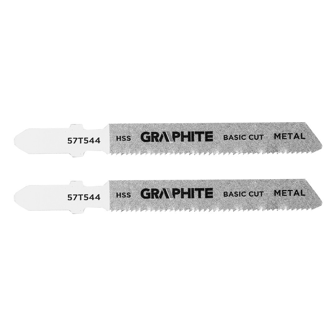 GRAPHITE Jigsaw blade 21 TPI HSS T-shank 2 pieces