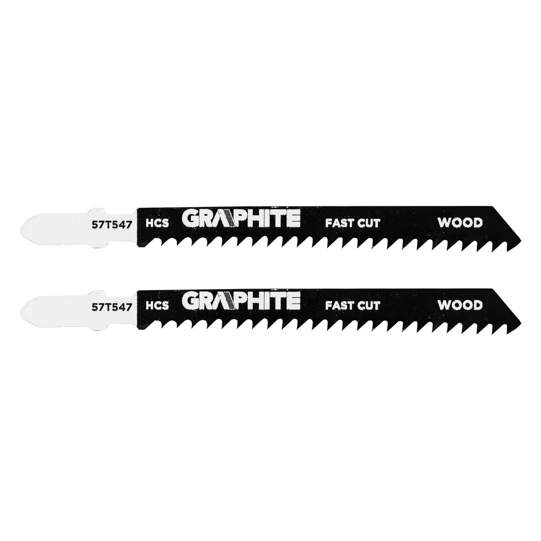 GRAPHITE Jigsaw blade 8 TPI HCS - coarse cutting, 2 pieces