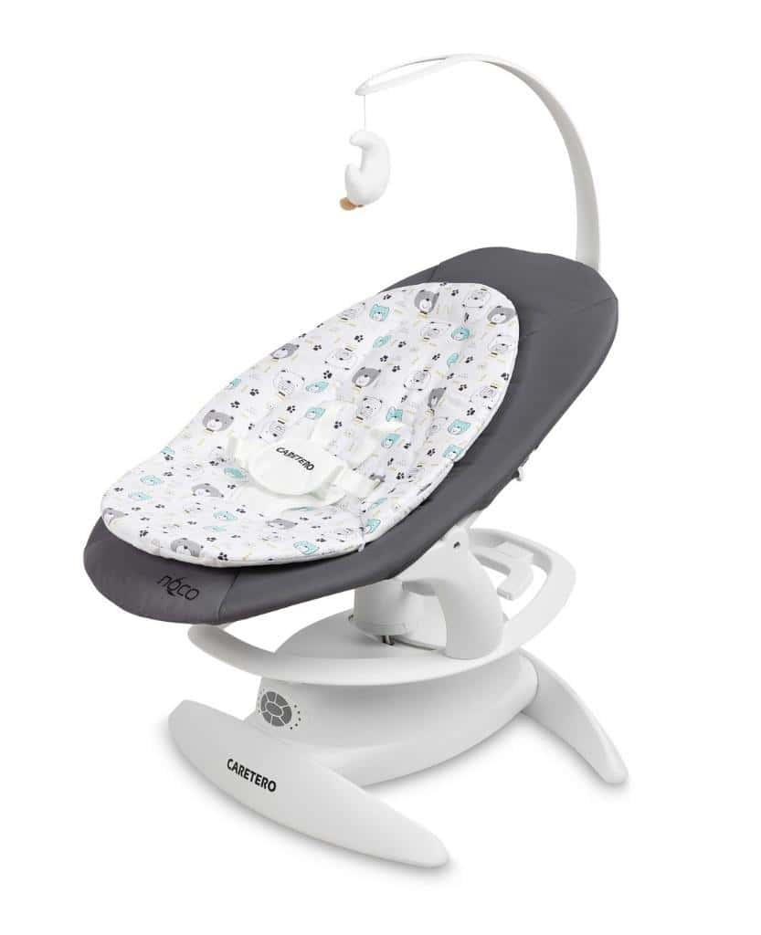 Caretero Noco Electric baby swing with rotating seat graphite