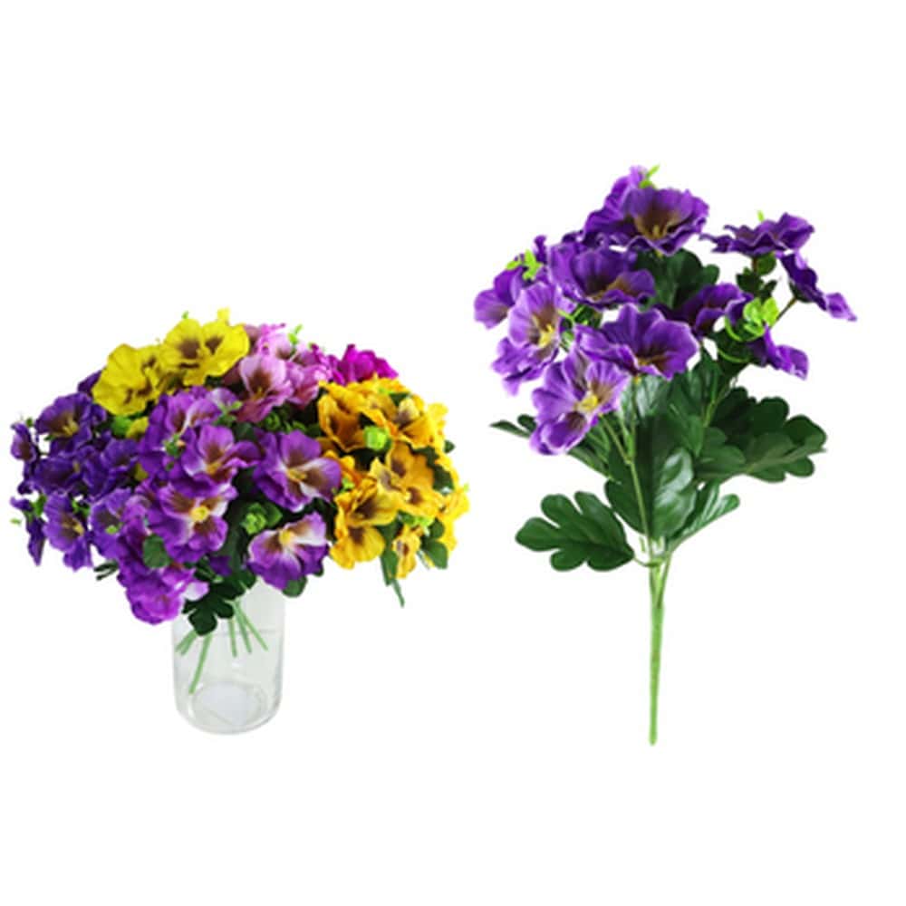 Pansy Bouquet 28 cm - Artificial decorative flowers for any interior