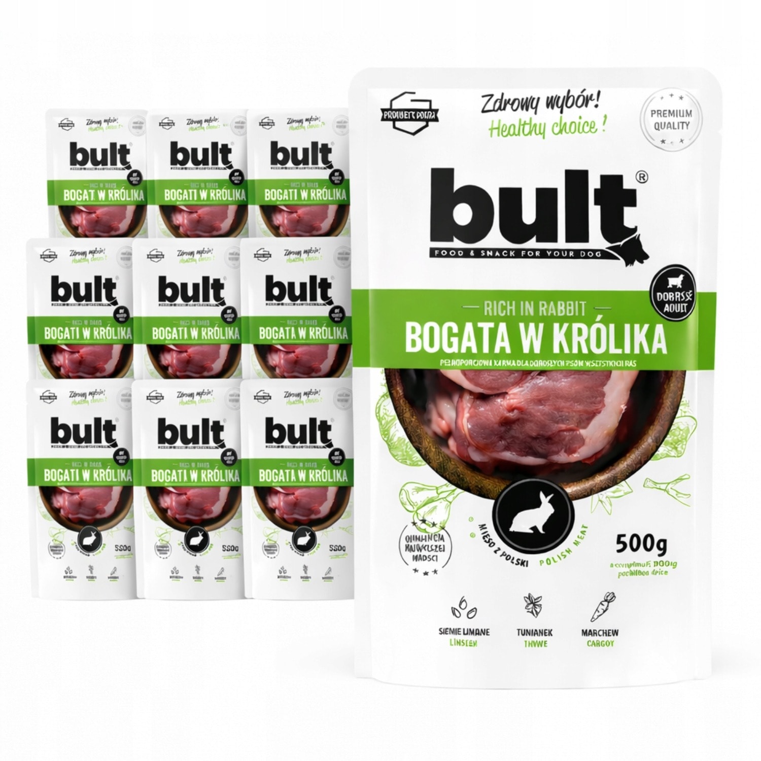 BULT Saszetka Mielonka z Królikiem Karma mokra dla psa 500g