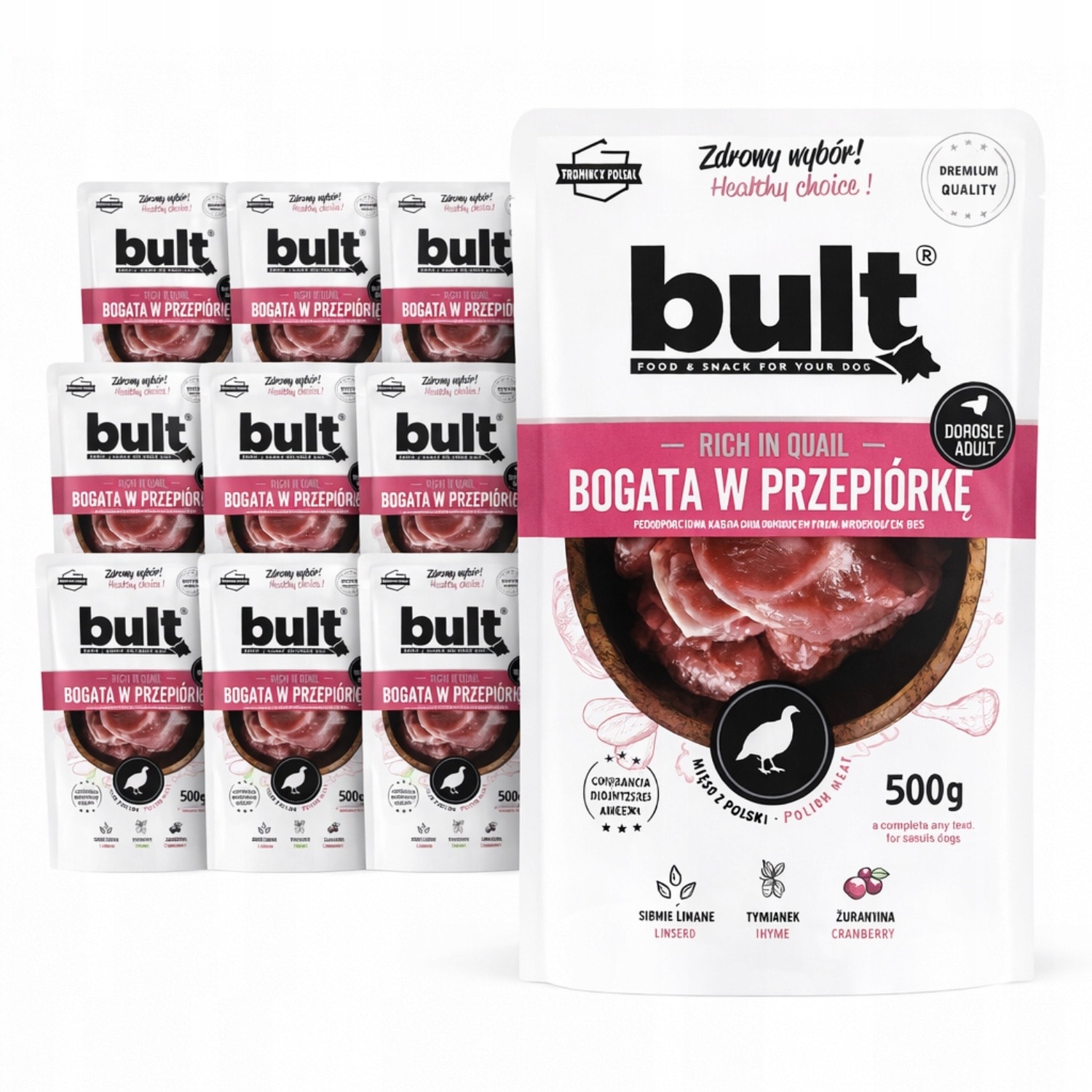 BULT Saszetka Mielonka z Przepiórką Karma mokra dla psa 500g