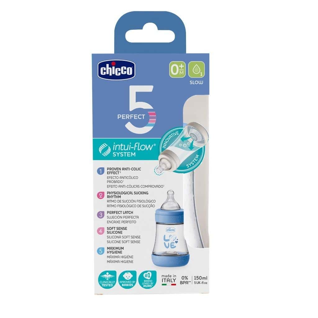 Chicco Perfect5 Anti-Colic Bottle boy 150ml 0m+ - feeding comfort