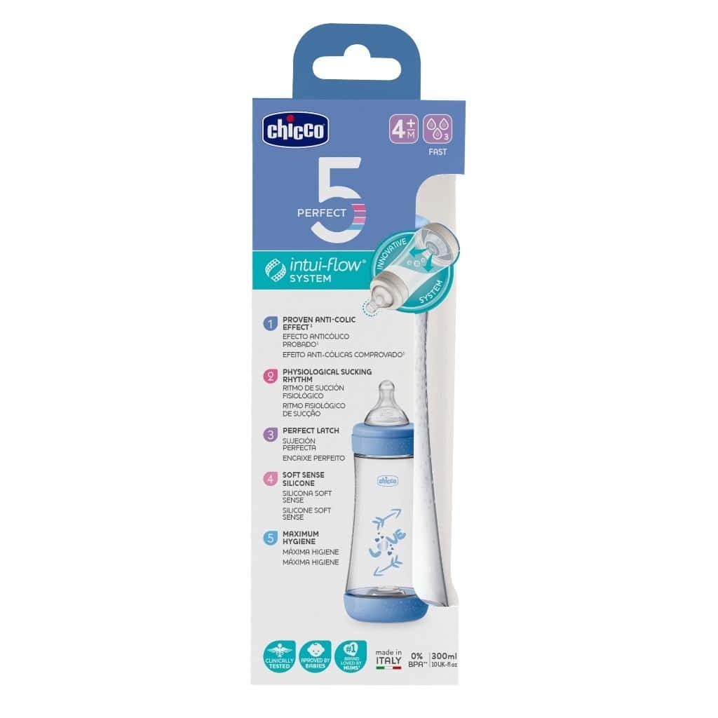 Chicco Perfect5 Anti-Colic Bottle for Boys 300ml - ideal from 4 months