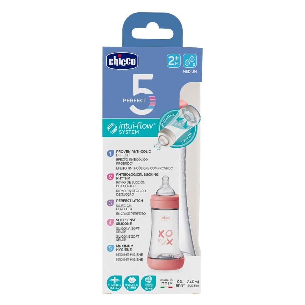 Chicco Perfect5 Anti-Colic Bottle girl 240ml 2m+ - feeding comfort