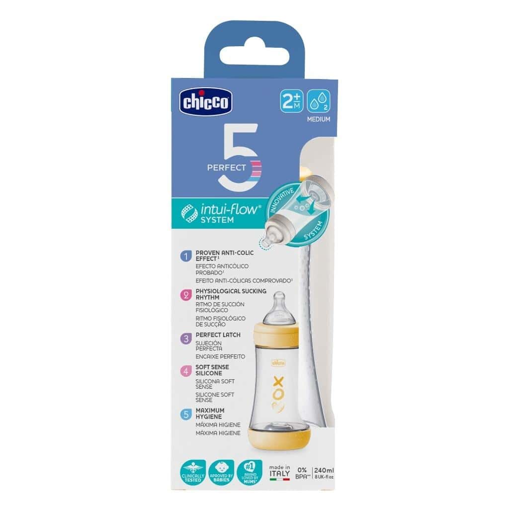 Chicco Perfect5 anti-colic bottle neutral 240 ml for babies from 2 months