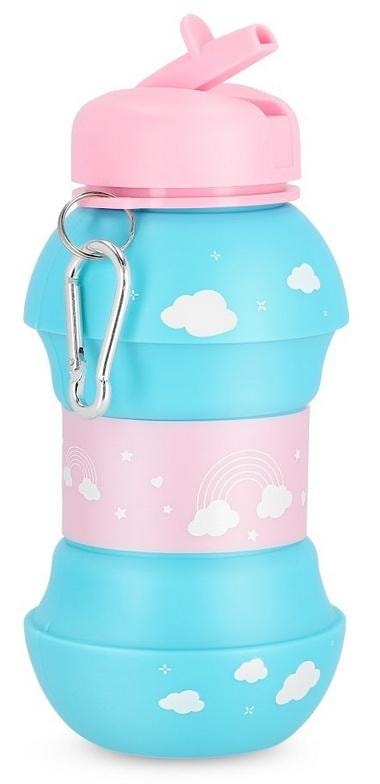 Spokey Cort BL - Foldable silicone water bottle 520 ml