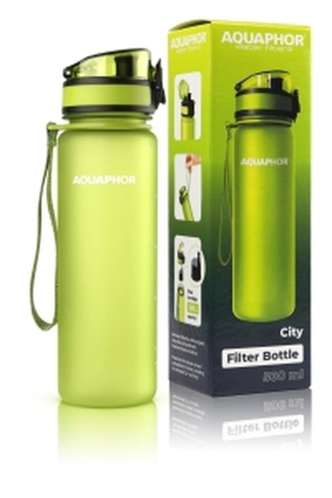 Aquaphor City Filter Bottle 500 ml green - clean water always at hand