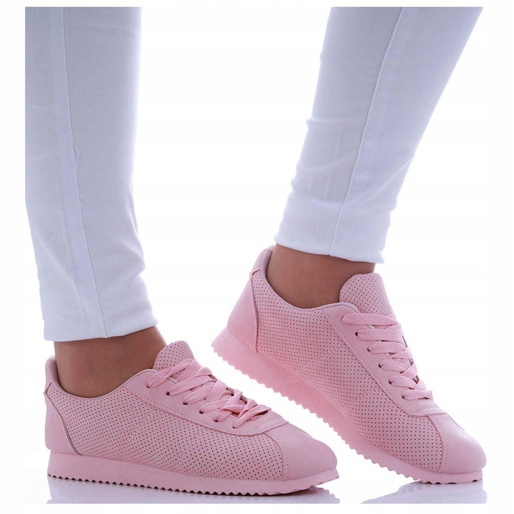 Women's Sneakers - pink sports footwear in size 39