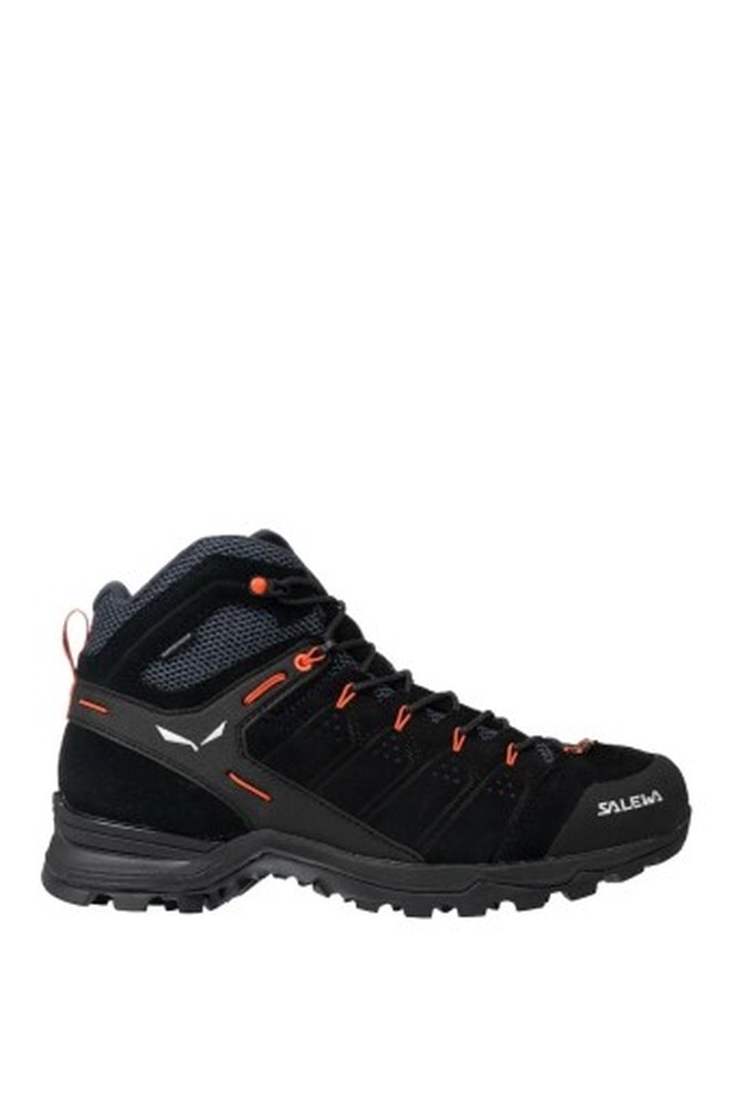 Alp Mate Trekking Shoes Mid WP - black-orange, perfect for mountain trips