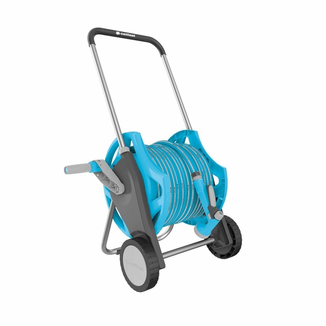 CELLFAST Metal hose reel Explorer - perfect set for garden watering