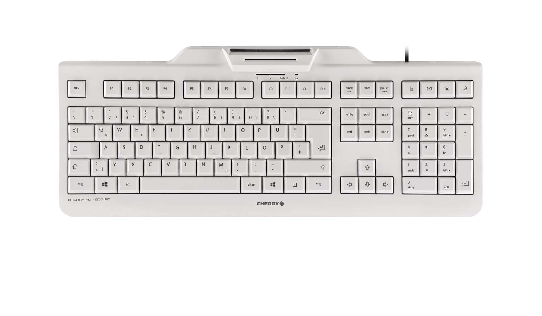 CHERRY KC 1000 SC - Office Keyboard USB QWERTZ German Grey