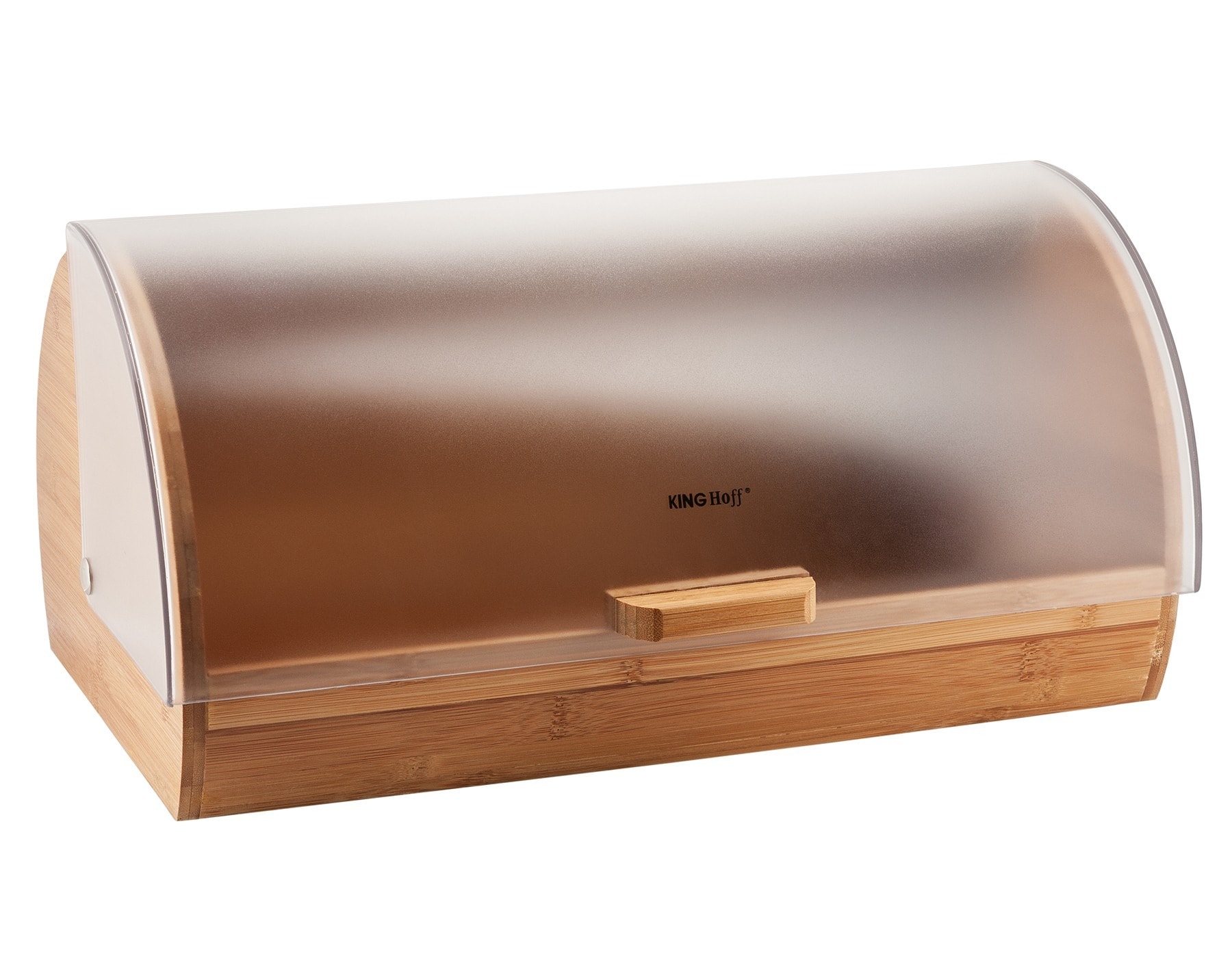 Kinghoff Bamboo-Acrylic Bread Box - natural bread storage