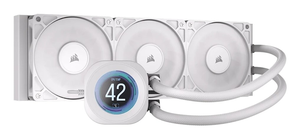 Corsair iCUE LINK Nautilus 360 LCD White - liquid cooler with LCD display