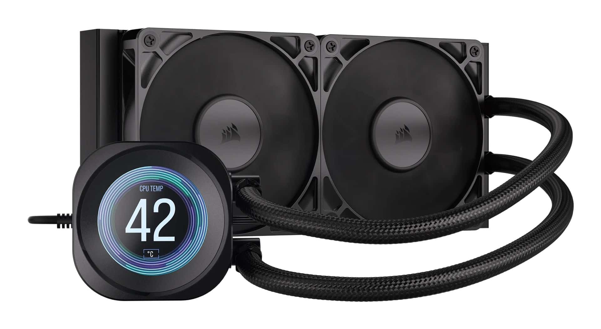 Corsair iCUE H100i ELITE LCD - 240 mm liquid cooler with LCD display