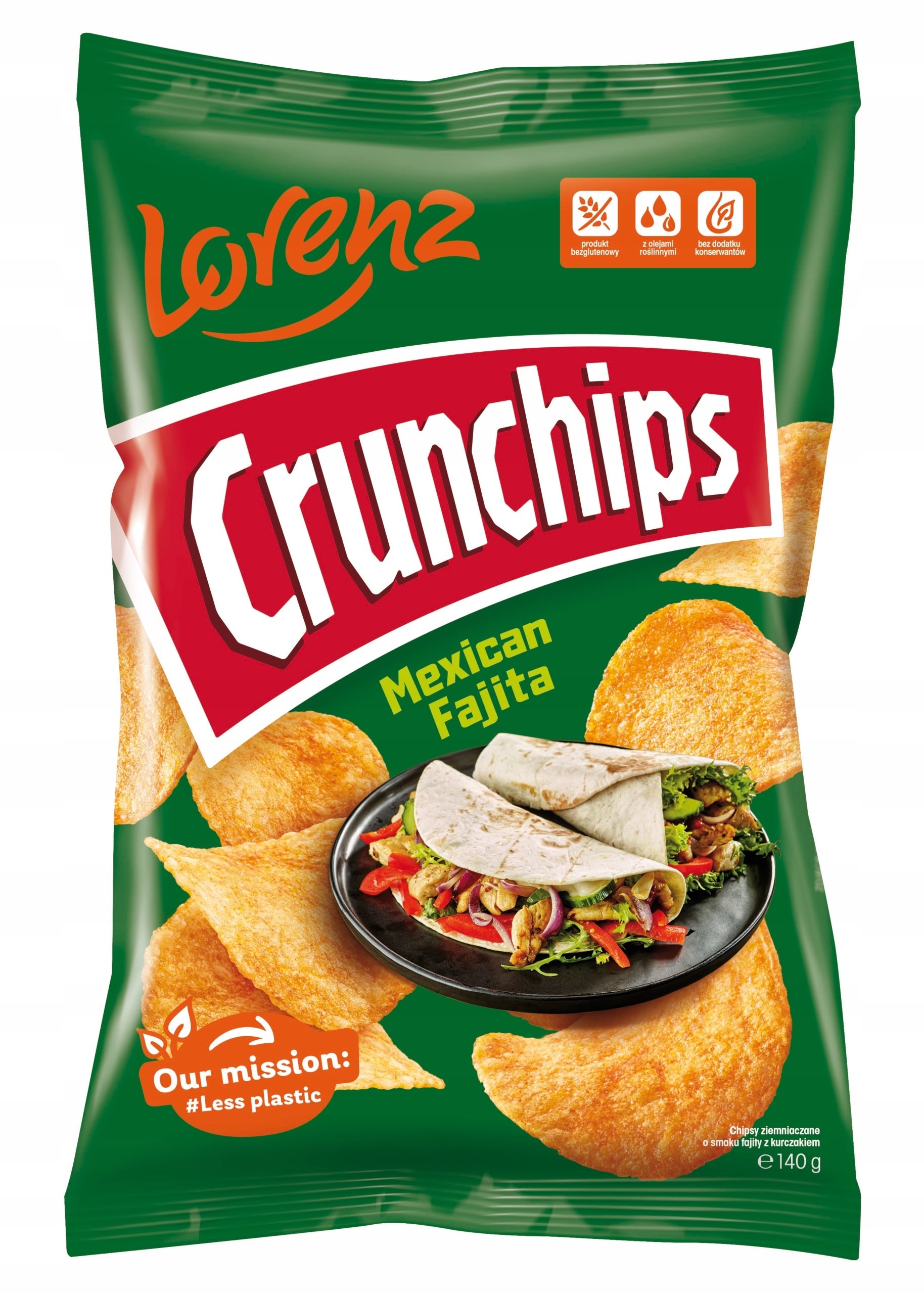 Crunchips Mexican Fajita - Corn chips with Mexican fajita flavor 130g