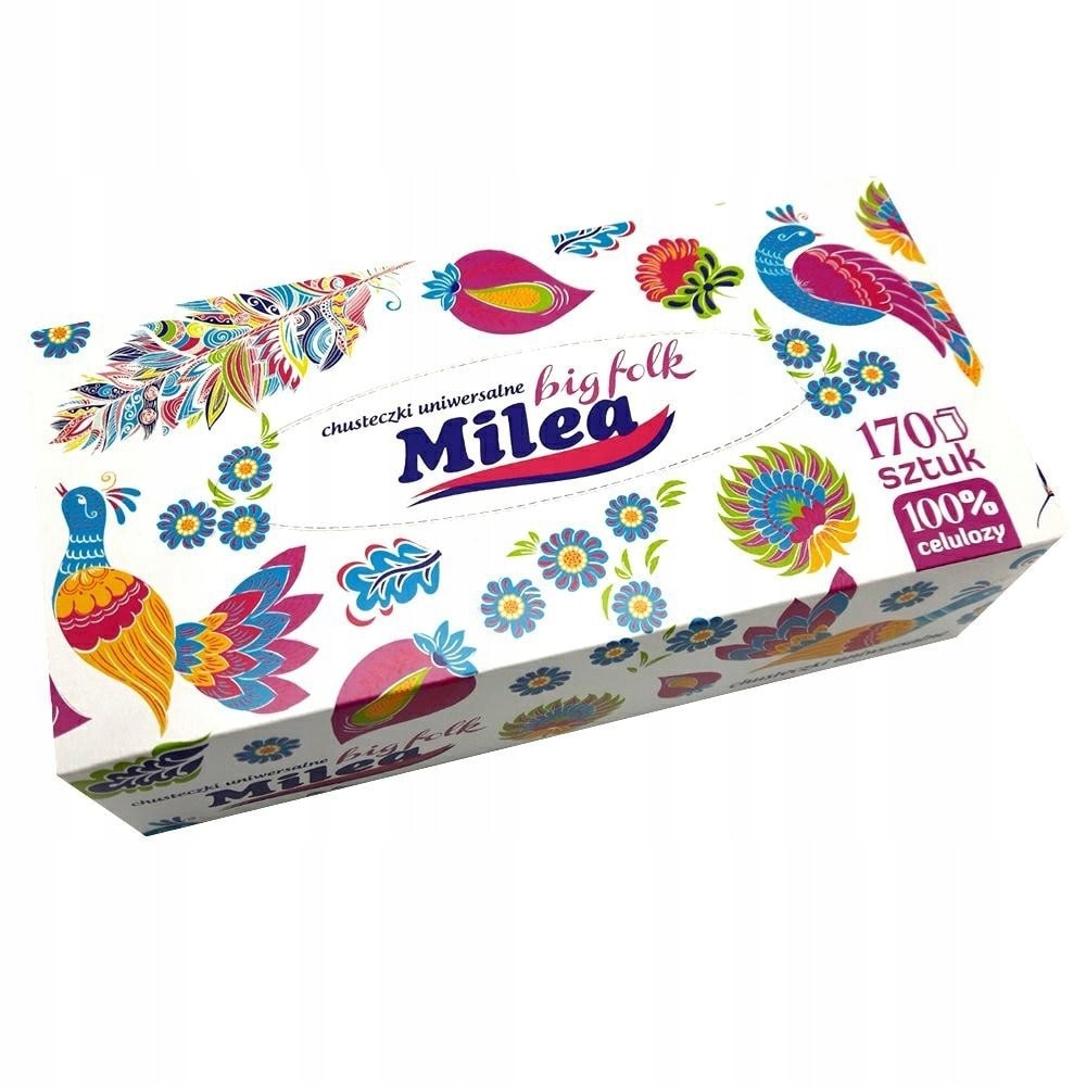 Milea Big Folk Hygienic Tissues - 170 pieces in a box, perfect for the whole family
