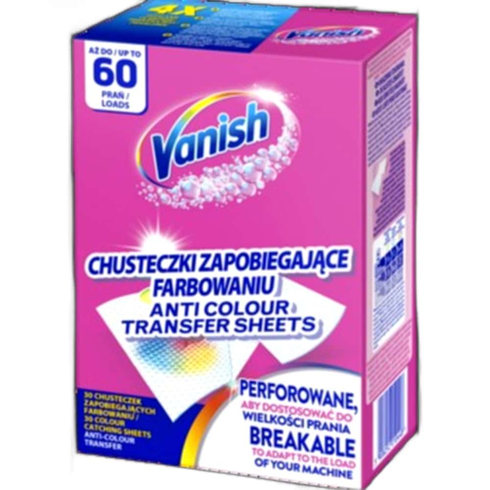 Vanish Color Protect Sheets preventing dye transfer 30 pieces
