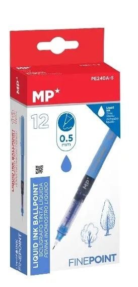 Fineliner 0.5 mm blue - 12 pieces set ideal for writing