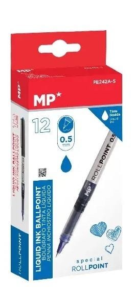 MP Main Paper Fineliner 0.5 mm blue - 12 pieces for precise writing