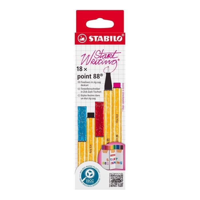 STABILO point 88 Fineliner - 18 colors for precise lines