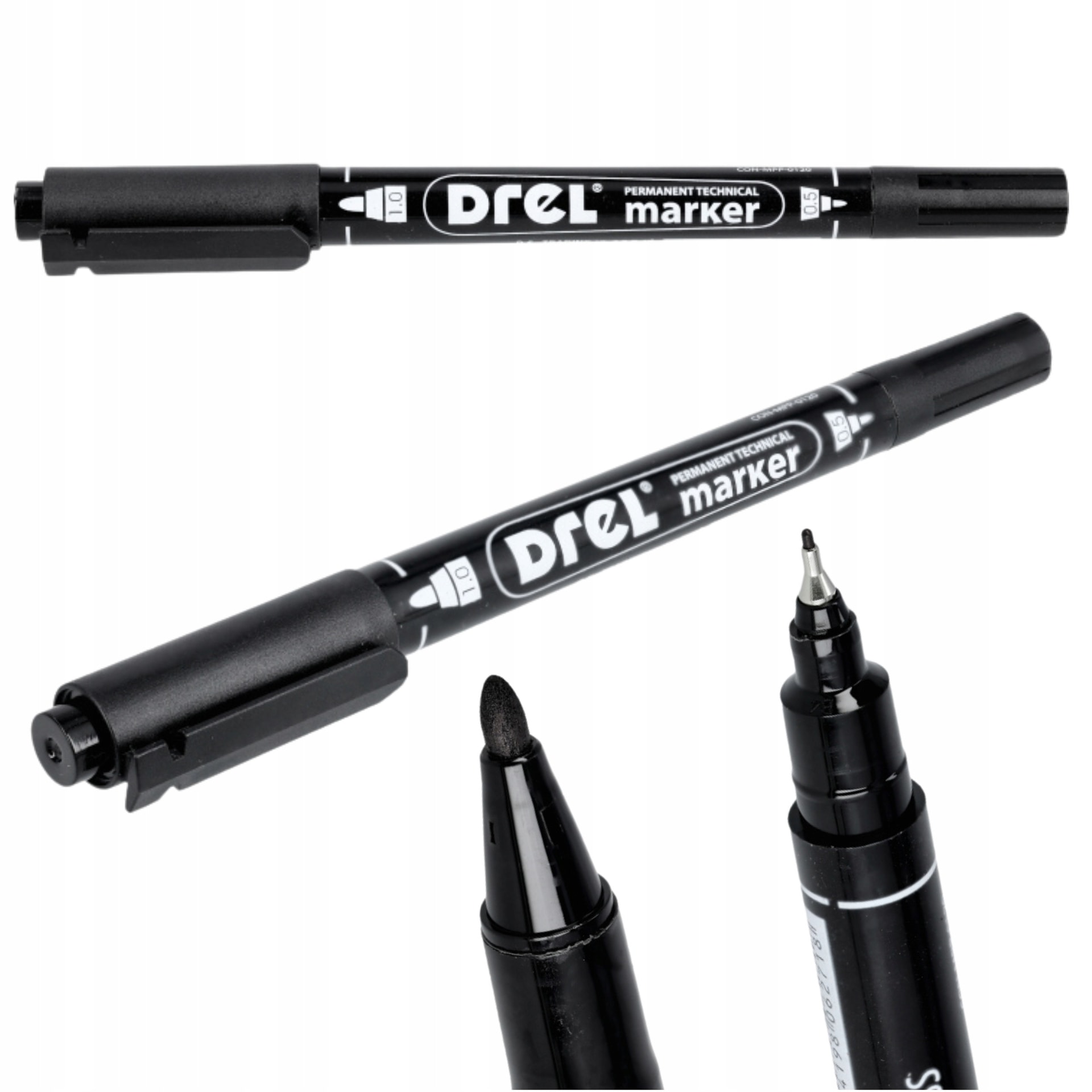 Ballpoint fineliner 0.5 mm black - set of 2