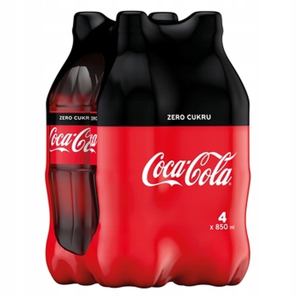 Coca Cola Zero - Refreshing sugar-free carbonated drink 4 x 850 ml