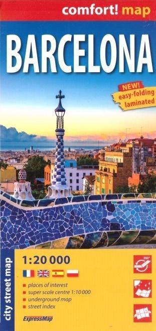 ExpressMap Barcelona - City street map 1:20 000 laminated 2025