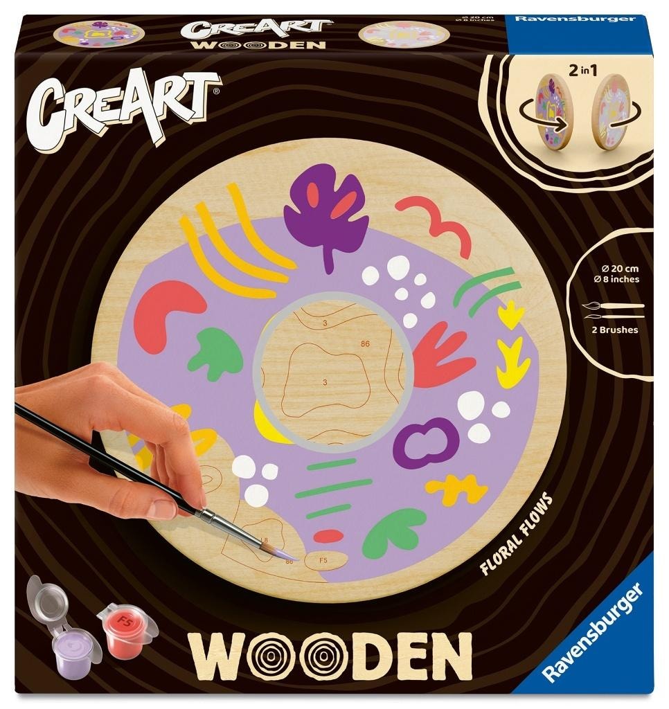 Ravensburger CreArt Wooden: Patterns 1 - Painting by Numbers Set