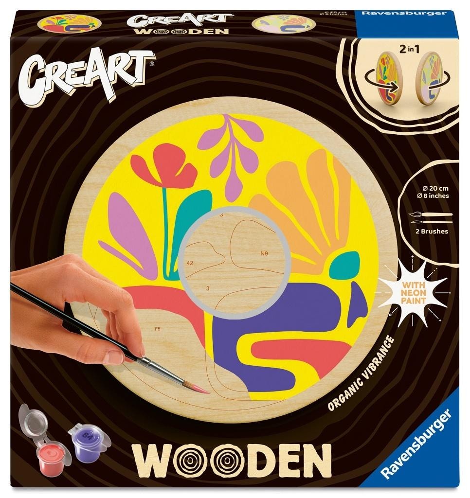 CreArt Wooden: Patterns 2 - Painting by numbers set for everyone